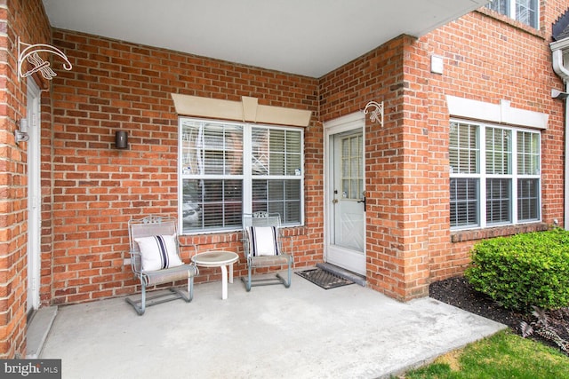 12105 Tullamore Ct Unit 101, Lutherville Timonium, MD 21093 - view of exterior entry with brick siding and a patio
