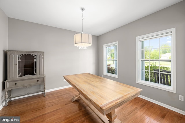 16260 Edgewater Dr, Milton, DE 19968 - dining space with wood finished floors and baseboards