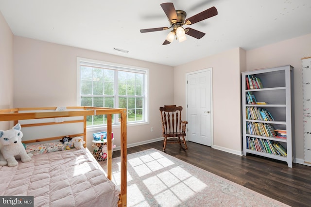 16260 Edgewater Dr, Milton, DE 19968 - bedroom featuring wood finished floors, baseboards, and a ceiling fan