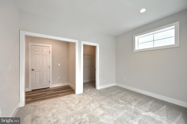 146 Wyndale Dr, Ephrata, PA 17522 - unfurnished bedroom with a walk in closet, carpet, baseboards, and recessed lighting