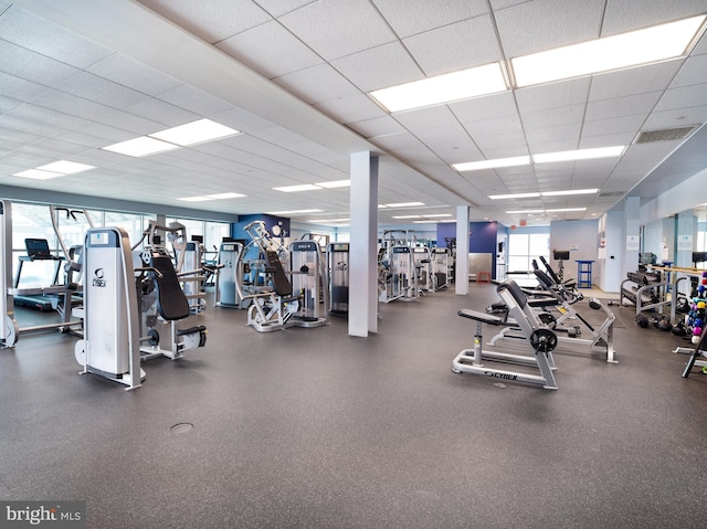 901 N Penn St Unit P506, Philadelphia, PA 19123 - exercise room featuring a paneled ceiling