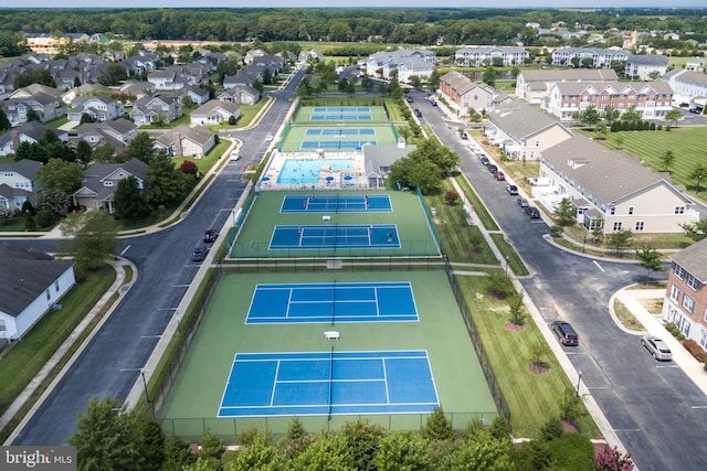 aerial view featuring a residential view