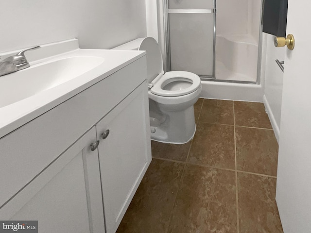 2115 Greenwood Dr, Waldorf, MD 20601 - full bath with toilet, tile patterned floors, vanity, and a stall shower