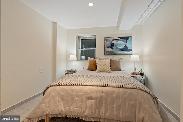 bedroom with baseboards