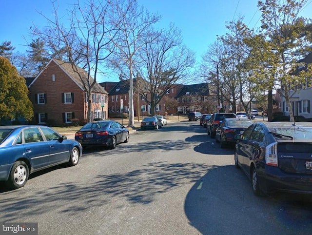 view of street featuring a residential view