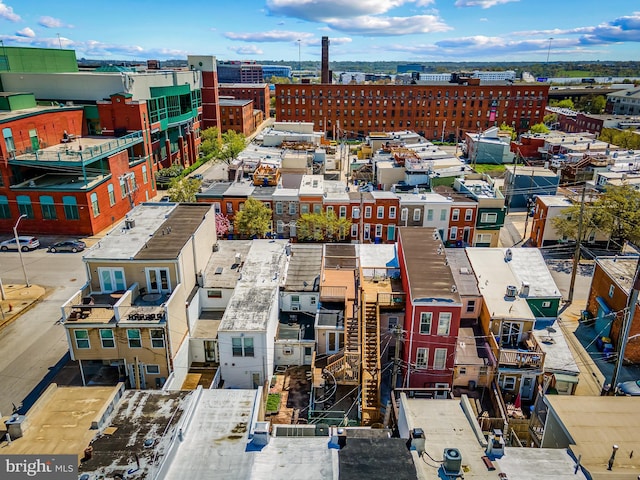 aerial view with a view of city