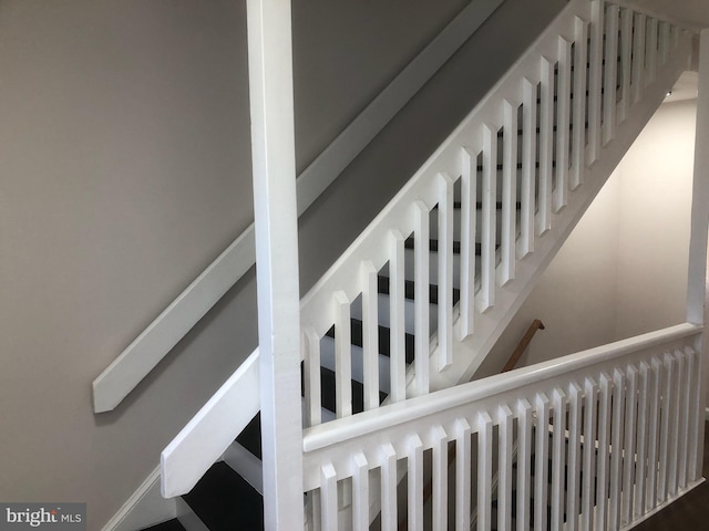 view of stairway