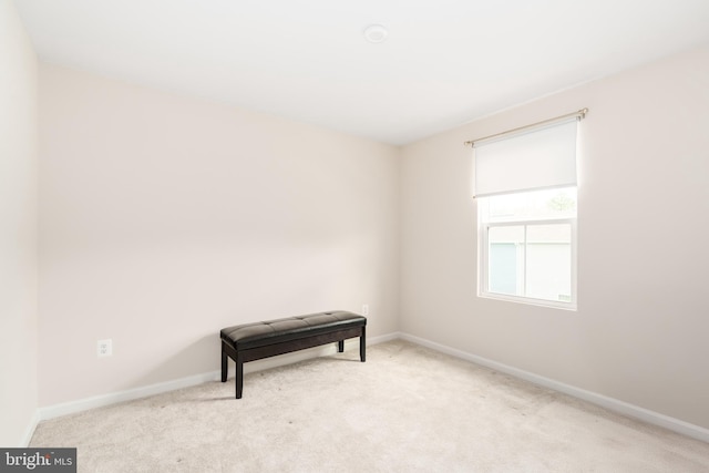 carpeted spare room with baseboards