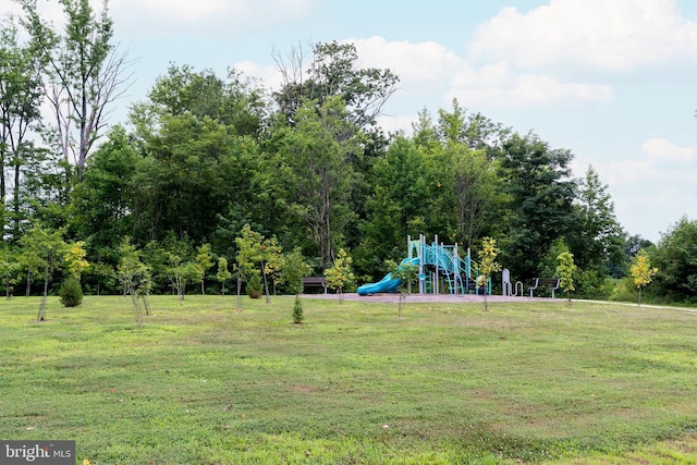 community play area featuring a yard