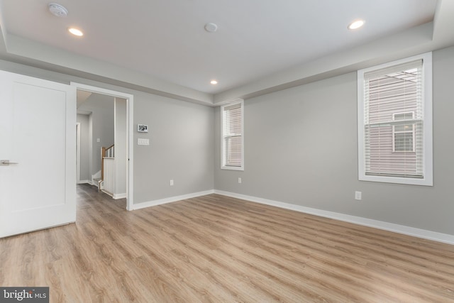 350 Star Tavern Ln, West Chester, PA 19382 - empty room with light wood-style flooring, baseboards, and recessed lighting