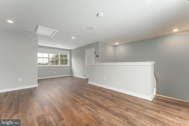350 Star Tavern Ln, West Chester, PA 19382 - empty room featuring attic access, baseboards, wood finished floors, and recessed lighting