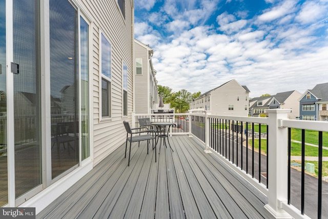 350 Star Tavern Ln, West Chester, PA 19382 - wooden deck featuring outdoor dining space and a residential view