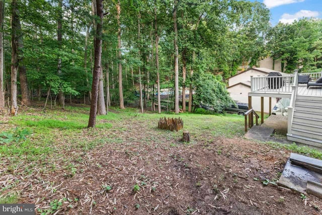 2320 Harpoon Dr, Stafford, VA 22554 - view of yard with a deck and stairs