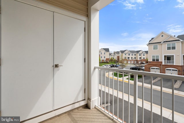 balcony with a residential view