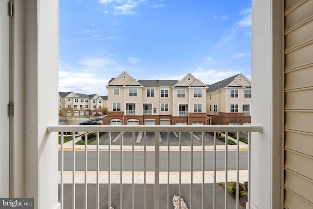 balcony featuring a residential view