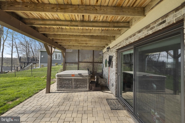 view of patio / terrace with fence