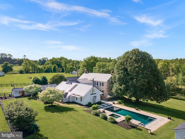 36437 Whispering Springs Ct, Purcellville, VA 20132 - view from above of property featuring a pool area