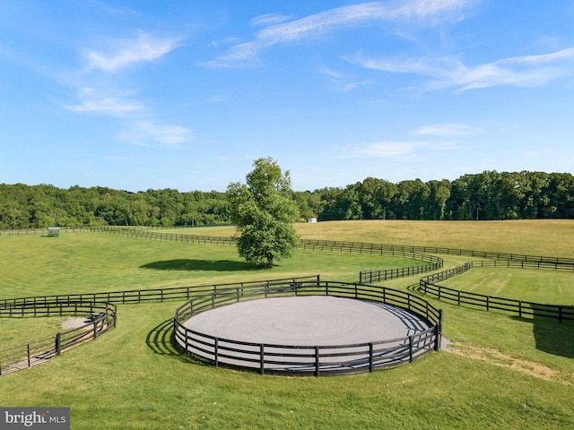 36437 Whispering Springs Ct, Purcellville, VA 20132 - view of yard with a view of rural / pastoral area and an enclosed riding area
