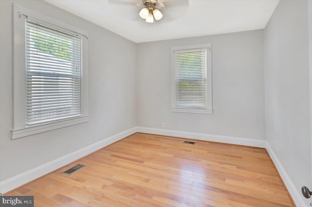 3404 Chesley Ave, Baltimore, MD 21234 - unfurnished room with wood finished floors, ceiling fan, and baseboards