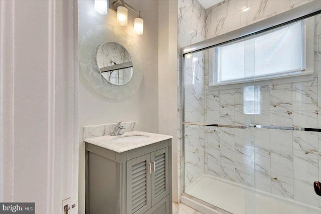 3404 Chesley Ave, Baltimore, MD 21234 - full bathroom with a marble finish shower and vanity