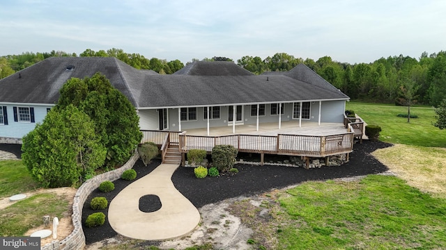 1081 Caldwell Corner Rd, Townsend, DE 19734 - back of house featuring a lawn and a shingled roof