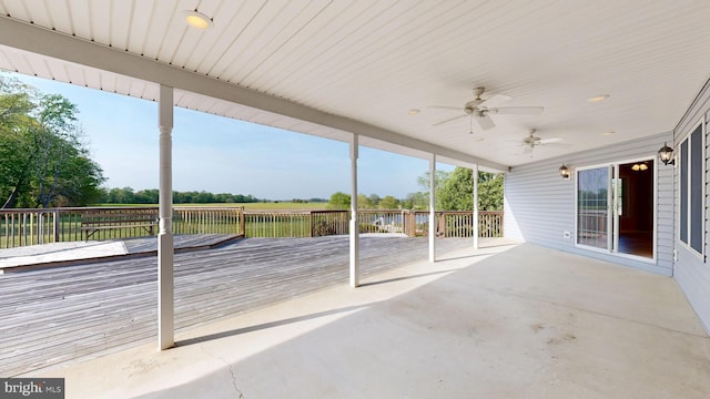 1081 Caldwell Corner Rd, Townsend, DE 19734 - view of patio / terrace featuring ceiling fan and a wooden deck