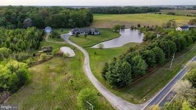1081 Caldwell Corner Rd, Townsend, DE 19734 - bird's eye view with a water view and a rural view