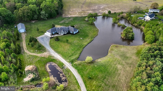 1081 Caldwell Corner Rd, Townsend, DE 19734 - birds eye view of property featuring a water view and a rural view