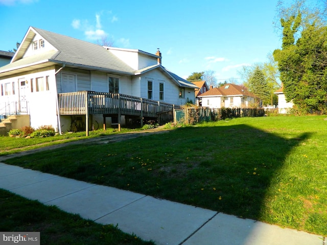 exterior space featuring a deck