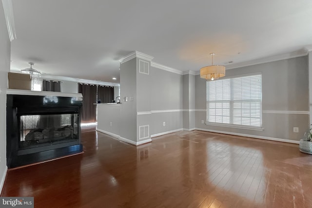 920 Pine Forest Ln Unit 1812, Upper Marlboro, MD 20774 - unfurnished living room with baseboards, wood finished floors, and visible vents