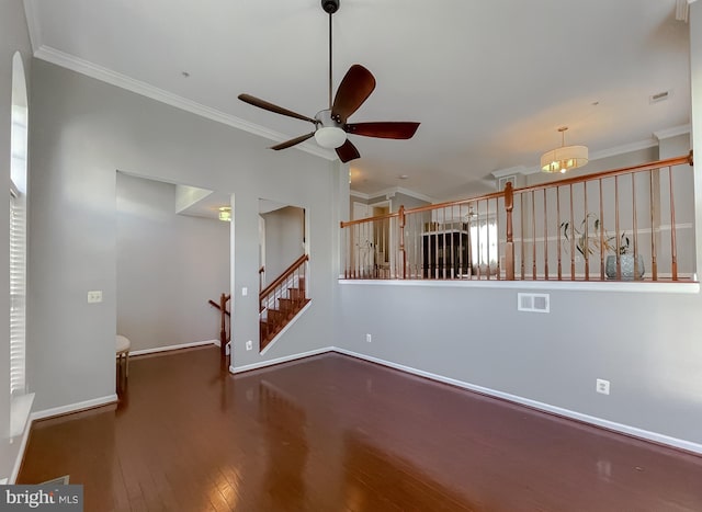 920 Pine Forest Ln Unit 1812, Upper Marlboro, MD 20774 - empty room with baseboards, a ceiling fan, wood finished floors, and visible vents