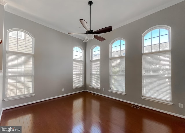 920 Pine Forest Ln Unit 1812, Upper Marlboro, MD 20774 - empty room with baseboards, visible vents, ceiling fan, and hardwood / wood-style floors