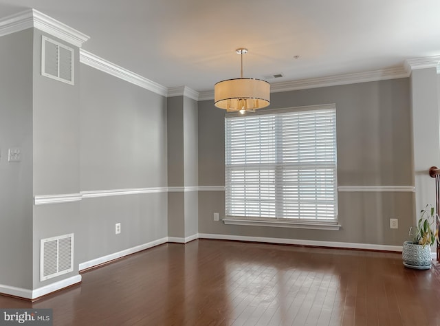 920 Pine Forest Ln Unit 1812, Upper Marlboro, MD 20774 - empty room with baseboards, ornamental molding, wood finished floors, and visible vents