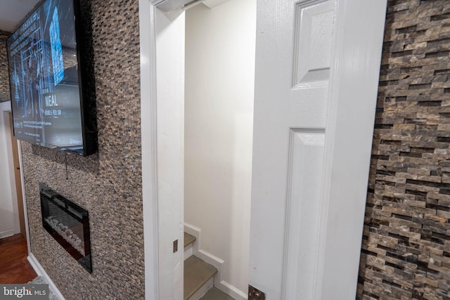 details with baseboards and wood finished floors