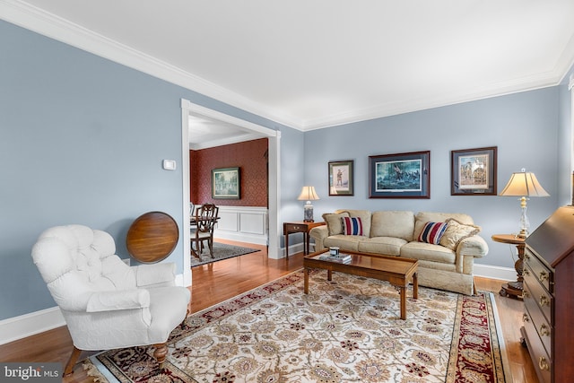 26 Blossom Wood Ct, Stafford, VA 22554 - living room with crown molding and wood finished floors
