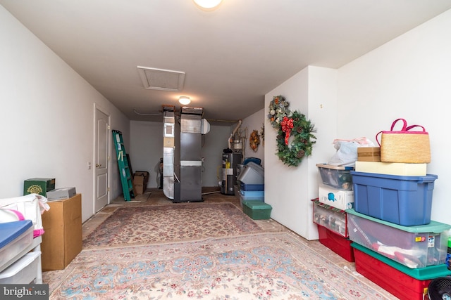 106 Mahogany Way, Upper Gwynedd, PA 19446 - interior space featuring attic access, heating unit, and water heater
