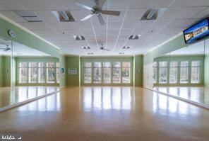 106 Mahogany Way, Upper Gwynedd, PA 19446 - empty room featuring ceiling fan and a drop ceiling