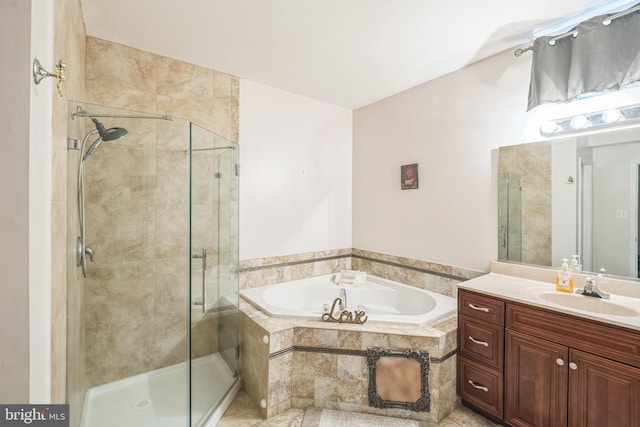 14165 Shelwick Pl, Hughesville, MD 20637 - full bathroom featuring a bath, vanity, and a stall shower