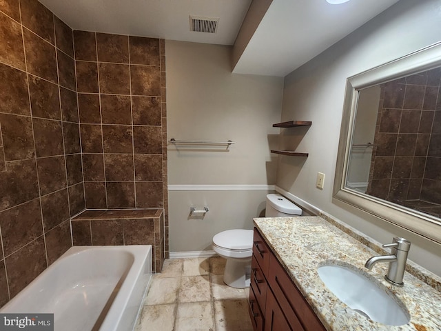 14306 Bowsprit Ln Unit 22, Laurel, MD 20707 - full bathroom with vanity, shower / bathtub combination, and stone tile flooring