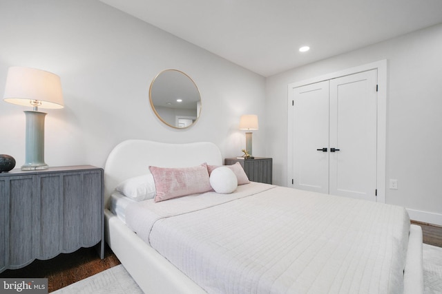 133 Ingraham St NW, Washington, DC 20011 - bedroom with a closet, recessed lighting, and wood finished floors