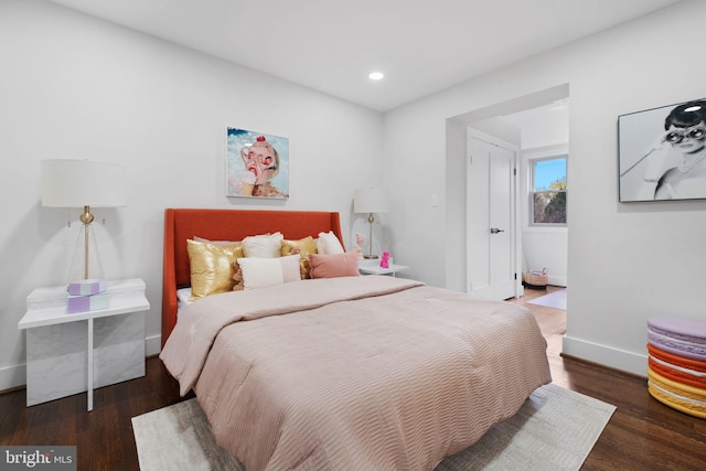 133 Ingraham St NW, Washington, DC 20011 - bedroom with wood finished floors, baseboards, and recessed lighting