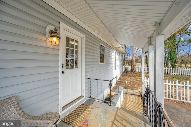 522 White Oak Rd, Fredericksburg, VA 22405 - property entrance with covered porch and fence