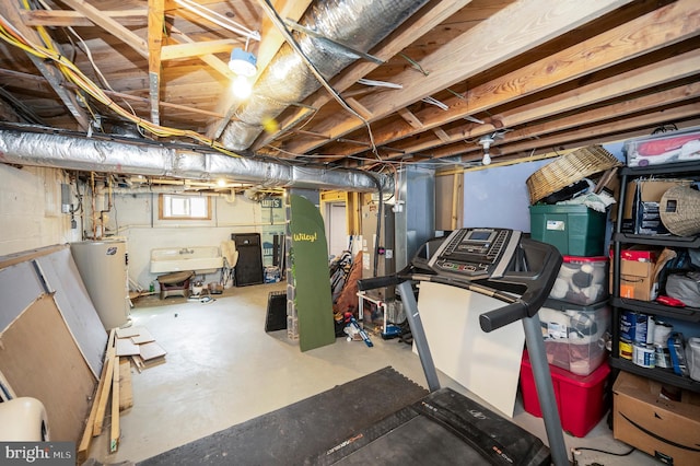 522 White Oak Rd, Fredericksburg, VA 22405 - below grade area featuring electric water heater and water heater