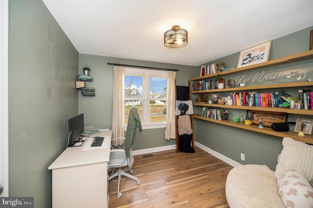 522 White Oak Rd, Fredericksburg, VA 22405 - office area featuring light wood-style flooring and baseboards