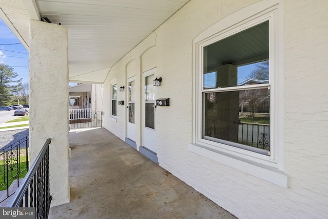 view of patio featuring covered porch