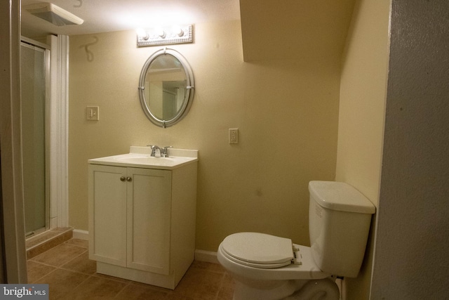 7834 Fayette St, Philadelphia, PA 19150 - full bathroom with toilet, a stall shower, baseboards, tile patterned flooring, and vanity