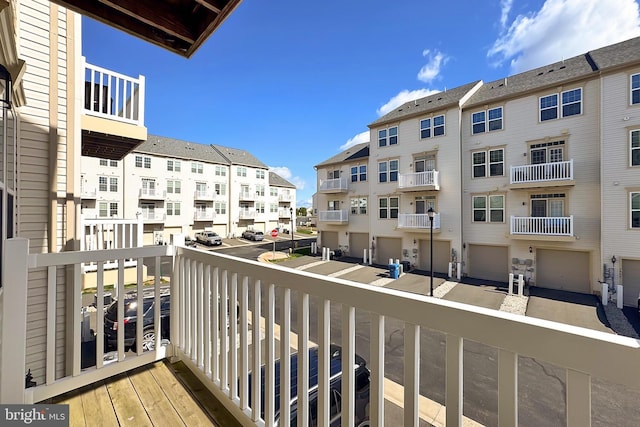 balcony featuring a residential view