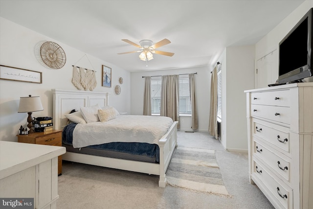 172 Scotch Pine Dr, Bunker Hill, WV 25413 - bedroom with ceiling fan and light carpet