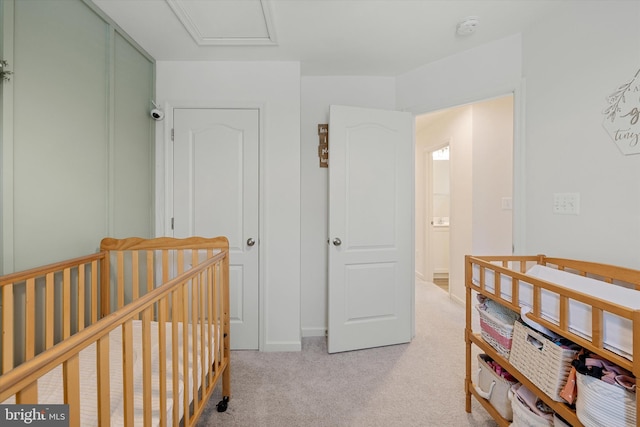 172 Scotch Pine Dr, Bunker Hill, WV 25413 - bedroom with a nursery area, light colored carpet, and baseboards