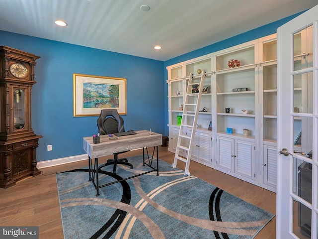 22144 Welches Way, Lewes, DE 19958 - office with wood finished floors, recessed lighting, and baseboards